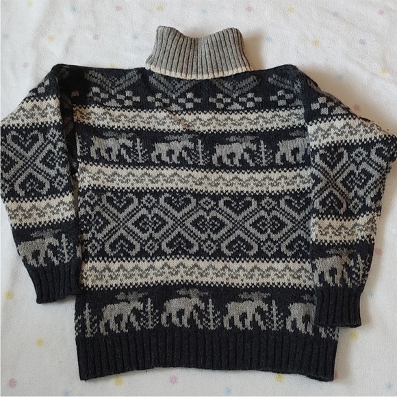 Eddie Bauer Black and Cream Turtleneck Sweater - Picture 6 of 10